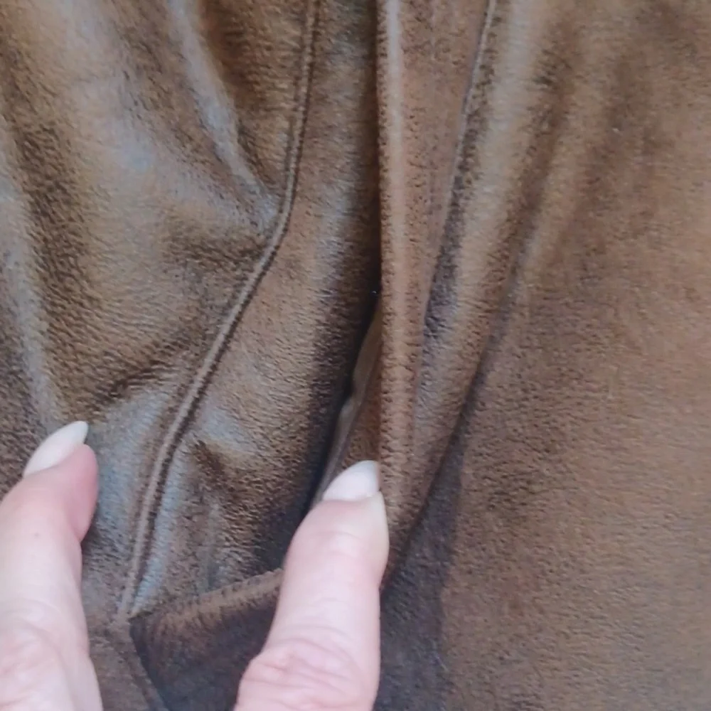 NWT Rainforest All-Weather Faux Leather/Suede Chestnut Brown Versatile Jacket - Picture 5 of 11
